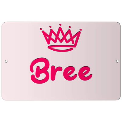 Makoroni - Bree Girl Female Name 12x18 inc Aluminum Decorative Wall Street Sign