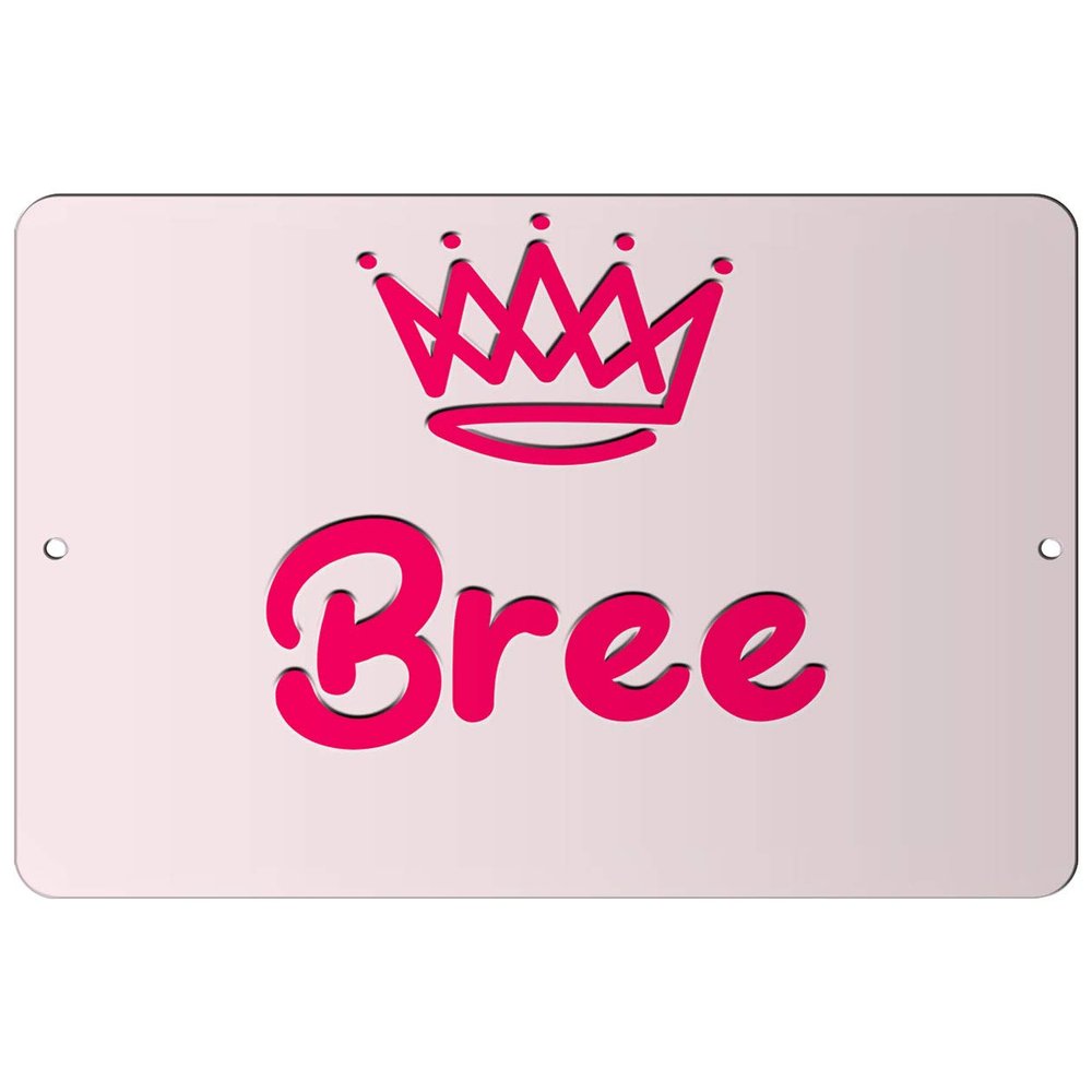 Makoroni - Bree Girl Female Name 12x18 inc Aluminum Decorative Wall Street Sign