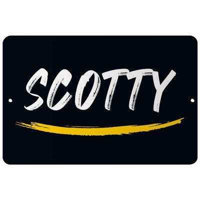 Makoroni - Scotty Name 12x18 inc Aluminum Decorative Wall Street Sign