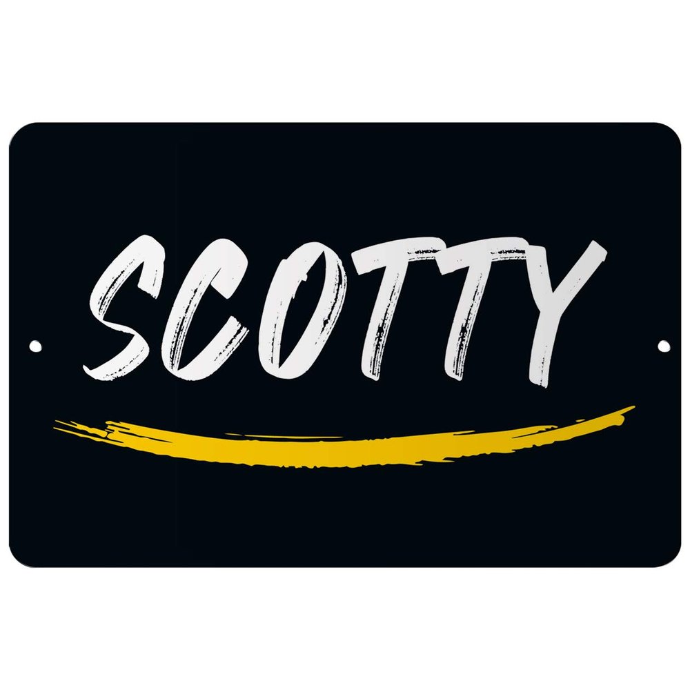 Makoroni - Scotty Name 12x18 inc Aluminum Decorative Wall Street Sign