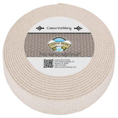 Country Brook Design - 1 Inch Natural Super Heavy Blended Webbing, 25 Yards