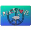 Makoroni - Peace Love Flamingos Animal 12x18 inc Aluminum Decorative Wall Street Sign view 1