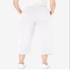 Woman Within Plus Size Petite Sport-Knit Pull-On Capri Pants - 6X, White view 2