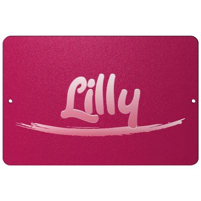 Makoroni - Lilly Female Name 12x18 inc Aluminum Decorative Wall Street Sign