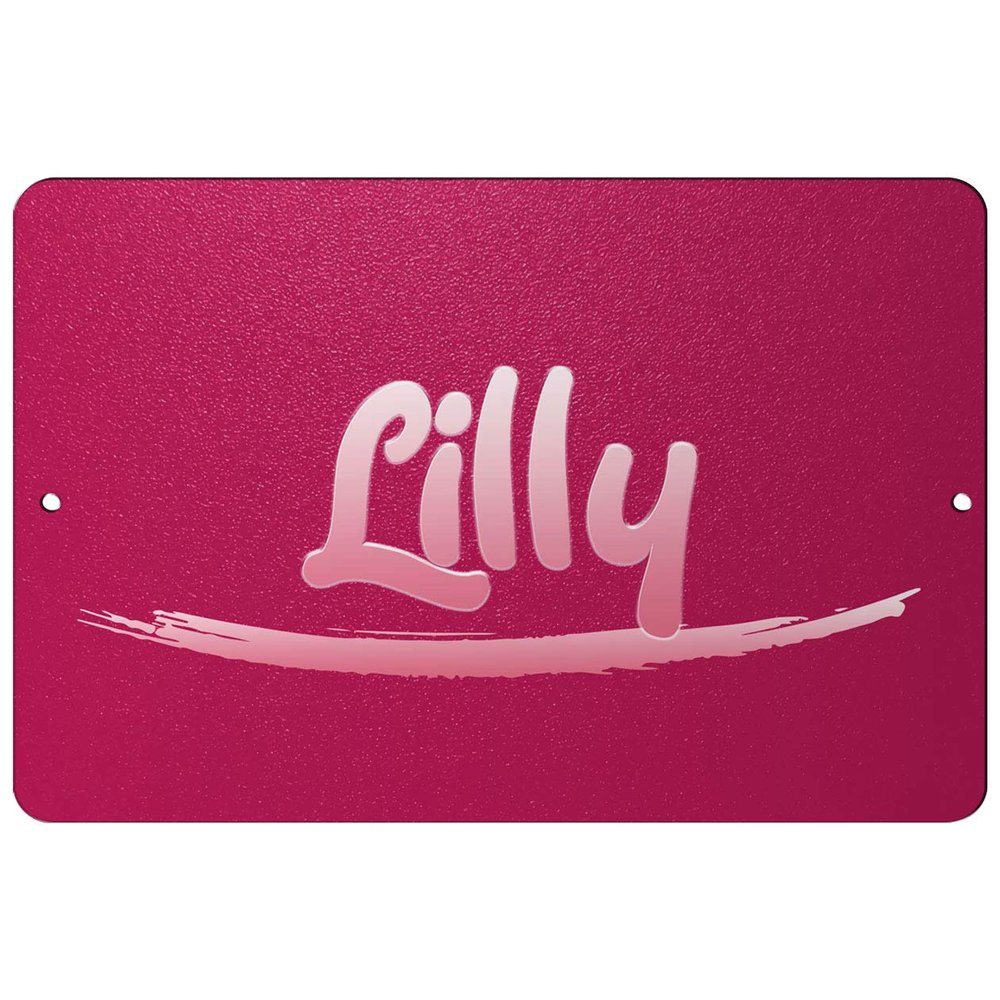 Makoroni - Lilly Female Name 12x18 inc Aluminum Decorative Wall Street Sign