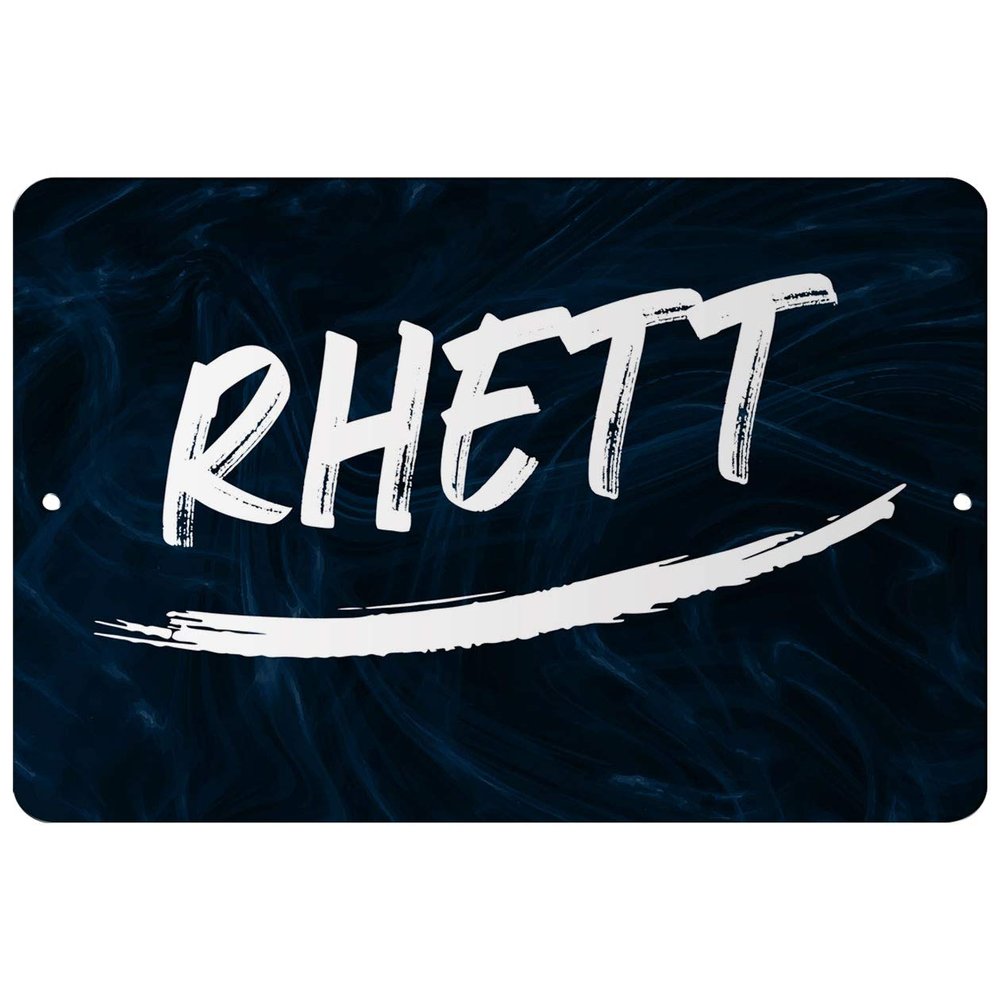 Makoroni - Rhett Male and Boy Name 12x18 inc Aluminum Decorative Wall Street Sign