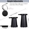 Fishboy Upgraded Collapsible Stool, 400lbs Max Weight, Lightweight But Sturdy, Portable Retractable Folding Telescoping Foldable Camping Stool for Adults Outdoor Fishing Hiking BBQ view 3