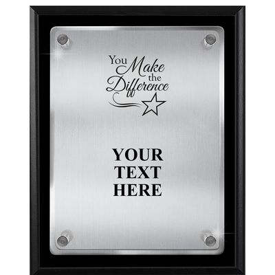 Crown Awards You Make The Difference Plaques, 8x10 Floating Acrylic Corporate Recognition Trophy Plaque Prime