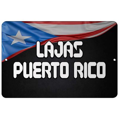 Makoroni - Lajas Puerto RICO Puerto Rico 12x18 inc Aluminum Decorative Wall Street Sign
