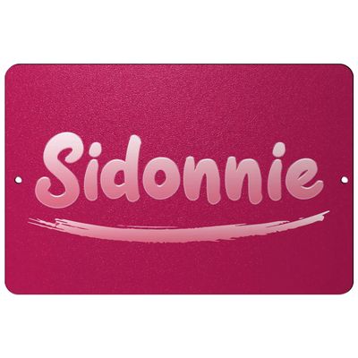 Makoroni - Sidonnie Female Name 12x18 inc Aluminum Decorative Wall Street Sign