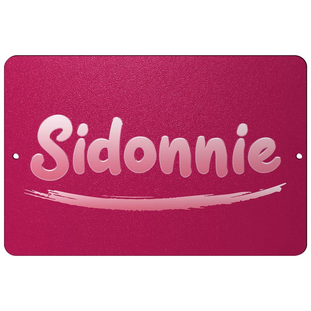 Makoroni - Sidonnie Female Name 12x18 inc Aluminum Decorative Wall Street Sign