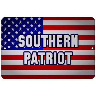Makoroni - Southern Patriot America USA 12x18 inc Aluminum Decorative Wall Street Sign