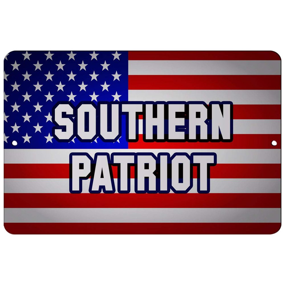 Makoroni - Southern Patriot America USA 12x18 inc Aluminum Decorative Wall Street Sign
