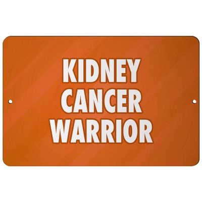 Makoroni - Kidney Cancer Warrior Cancer Fighter 12x18 inc Aluminum Decorative Wall Street Sign