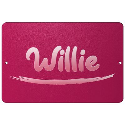 Makoroni - Willie Female Name 12x18 inc Aluminum Decorative Wall Street Sign