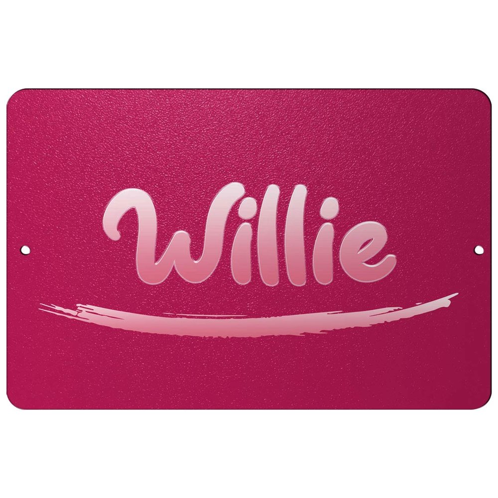 Makoroni - Willie Female Name 12x18 inc Aluminum Decorative Wall Street Sign