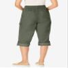 Woman Within Plus Size Petite Convertible Length Cargo Capri/Bermuda - 20 WP, Olive Green view 2