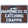Makoroni - Happiness is CATCHING Crappie Fishing Design 12x18 inc Aluminum Decorative Wall Street Sign view 1