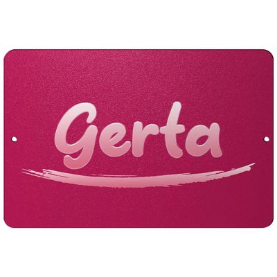 Makoroni - Gerta Female Name 12x18 inc Aluminum Decorative Wall Street Sign