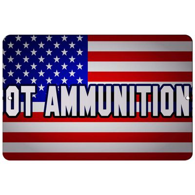 Makoroni - GOT Ammunition America USA 8x12 inc Aluminum Decorative Wall Street Sign
