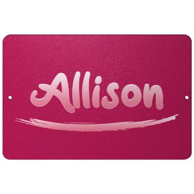 Makoroni - Allison Female Name 12x18 inc Aluminum Decorative Wall Street Sign