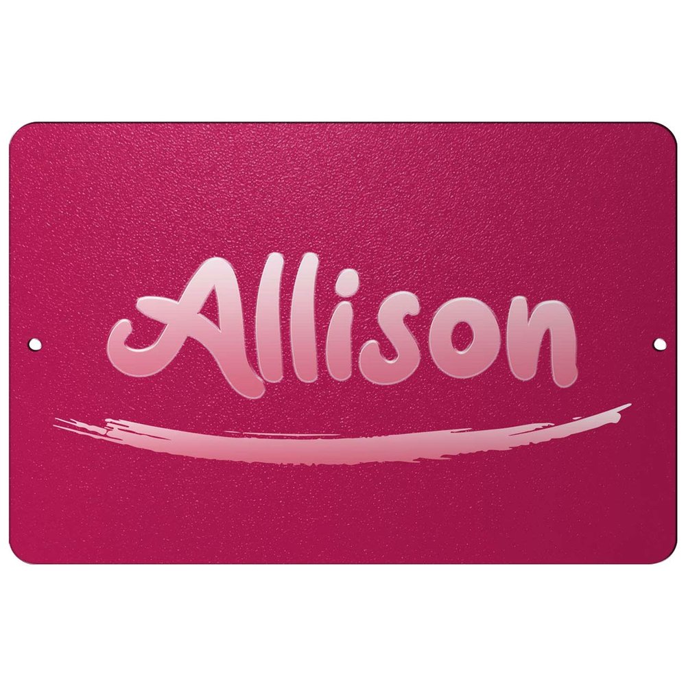 Makoroni - Allison Female Name 12x18 inc Aluminum Decorative Wall Street Sign