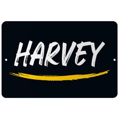 Makoroni - Harvey Name 8x12 inc Aluminum Decorative Wall Street Sign
