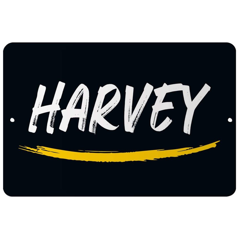 Makoroni - Harvey Name 8x12 inc Aluminum Decorative Wall Street Sign