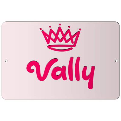 Makoroni - Vally Girl Female Name 12x18 inc Aluminum Decorative Wall Street Sign