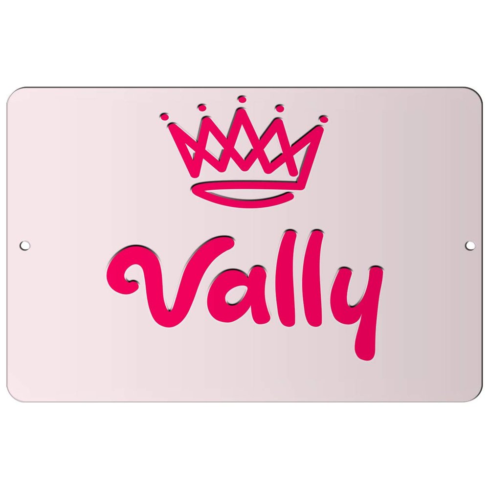 Makoroni - Vally Girl Female Name 12x18 inc Aluminum Decorative Wall Street Sign