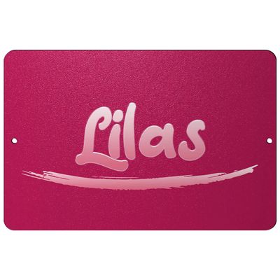 Makoroni - Lilas Female Name 12x18 inc Aluminum Decorative Wall Street Sign