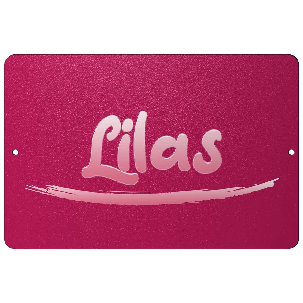 Makoroni - Lilas Female Name 12x18 inc Aluminum Decorative Wall Street Sign