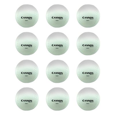 Cannon Sports Sponge Center Softballs for Batting Practice & Training (One Dozen, 12-Inch)