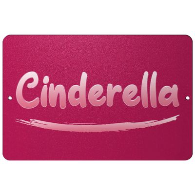 Makoroni - Cinderella Female Name 8x12 inc Aluminum Decorative Wall Street Sign