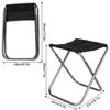 Alomejor Folding Camping Stool Portable Aluminum Alloy Ultra Light Hiking Fishing Camping Chair with Storage Bag for Camping Travel Hiking BBQ Fishing(Silver) view 3