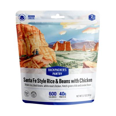 Backpacker's Pantry Santa Fe Rice & Beans with Chicken | Freeze Dried Backpacking & Camping Food, 1 Count