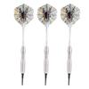 Steel Tip Darts, 3Pcs Iron + Silver Plating 3.5cm Steel Tip Target Throwing Needle Darts Flights Slim Needle Shafts and Barrels Flight Darts for Beginner Chess And Cards Supplies view 1