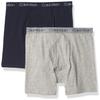 Calvin Klein Boys Modern Cotton Assorted Boxer Briefs Underwear, Pack of 2 Blk Iris/H.gray Small view 1
