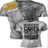 Actizio Men's Workout Shirt Cotton Fabric T-Shirt Short Sleeve Sweat Activated Motivational Exercise Gym Athletic Fit Moisture Wicking Fitness Shirt - Nobody Cares - Work Harder (Size S) view 1