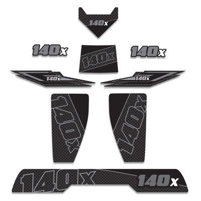 140x Premium 9 Piece Carbon Fiber Kit Fits Honda ATC70 Graphic Complete Decal Kit - Assorted Colors