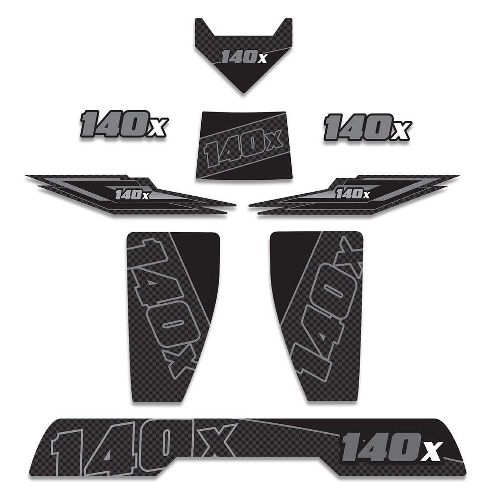 140x Premium 9 Piece Carbon Fiber Kit Fits Honda ATC70 Graphic Complete Decal Kit - Assorted Colors