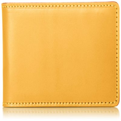 ASSKA K2335-OR Genuine Leather Pass Case Made in Italy Leather - yellow