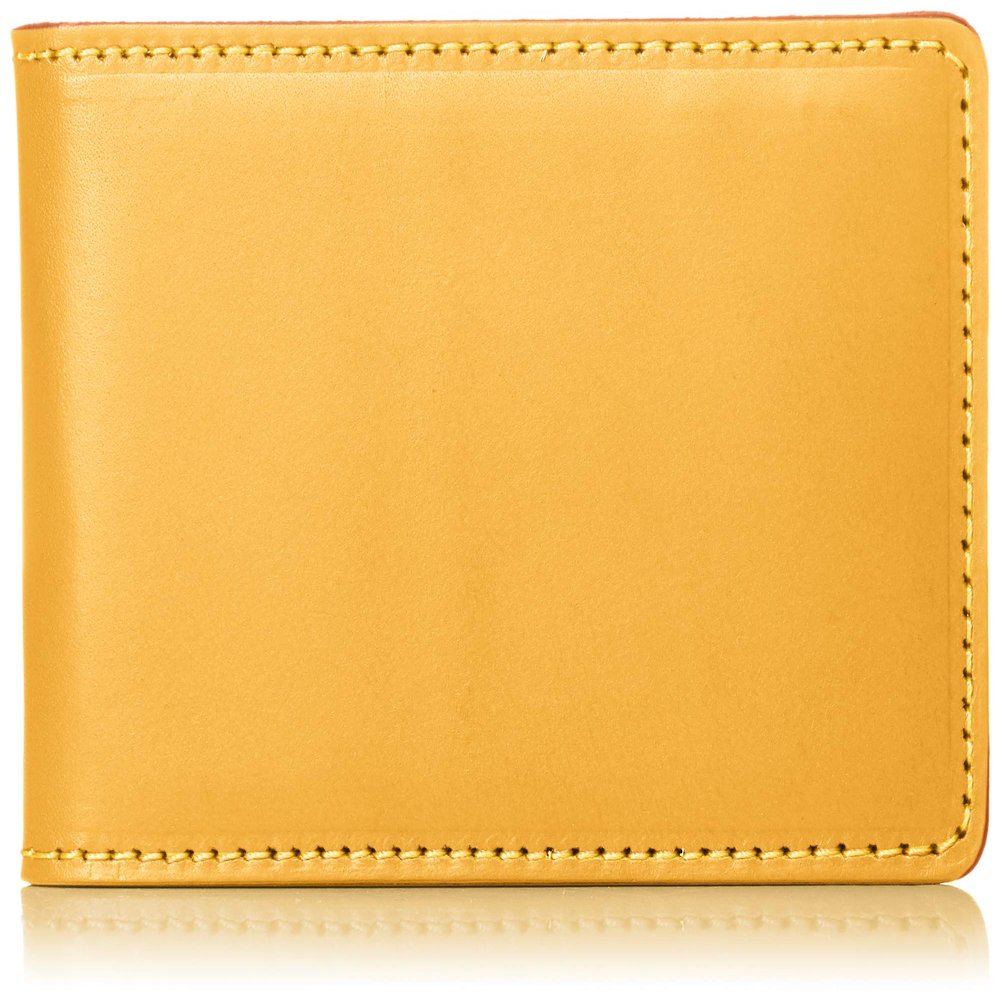 ASSKA K2335-OR Genuine Leather Pass Case Made in Italy Leather - yellow