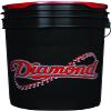 Diamond Sports 6-Gallon Black Ball Bucket with 18 12YSC 12-inch Yellow Softballs view 3