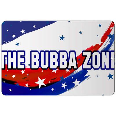 Makoroni - The Bubba Zone USA Flag Design 12x18 inc Aluminum Decorative Wall Street Sign