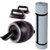 Ab Roller Wheel AGYH Home with Yoga Mat and Push-up Stand, Unisex Abdominal Wheel, Enhance Physical Fitness, Set of 3, 4 Colors (Color : Purple) view 1
