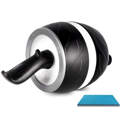 Ab Roller Wheel AGYH Extra Wide Abdomen Wheel Provides More Balance and Stability, Non-Slip Mute for Household Use, with Pads, 4 Colors (Color : White)