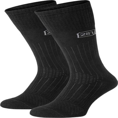 281Z Military Lightweight Boot Socks - Tactical Trekking Hiking - Outdoor Athletic Sport (Black)(Large 2 Pairs Pack)