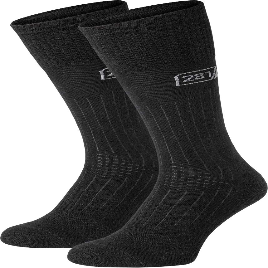 281Z Military Lightweight Boot Socks - Tactical Trekking Hiking - Outdoor Athletic Sport (Black)(Large 2 Pairs Pack)