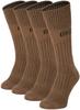 281Z Military Lightweight Uniform Boot Socks - Tactical Trekking Hiking - Outdoor Athletic Sport (Coyote Brown Large 4 Pairs Pack) view 1